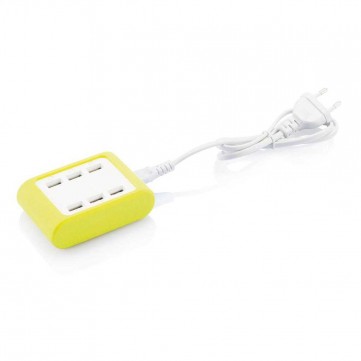 6 port USB charger, lime greenP308.997