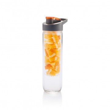 Water bottle with infuser, orangeP436.058