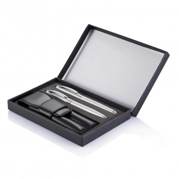 Hyperion pen set, silver/blackP610.002