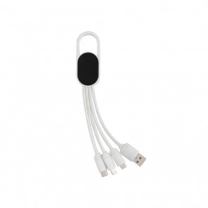 4-in-1 cable with carabiner clip,