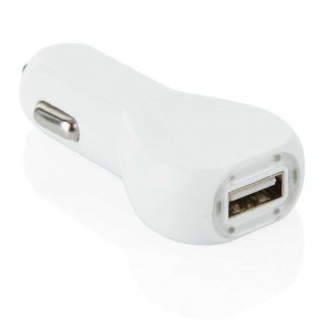 USB car charger, white