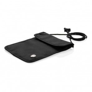 Swiss Peak RFID anti-theft neck pouch, black